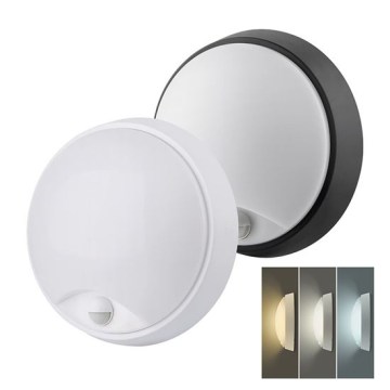 LED outdoor wall light with integrated 2-in-1 sensor LED/20W/230V 3000/4000/6500K IP65 diameter 22 cm