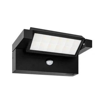 LED Outdoor Wall Light with Motion and Dusk Sensor, 20W, 230V, 3000/4000/6500K, IP54, Black