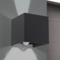 LED Outdoor wall light with motion and dusk sensor CUBE-S LED/13W/230V IP54 anthracite