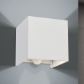 LED Outdoor wall light with motion and dusk sensor CUBE-S LED/13W/230V IP54 white
