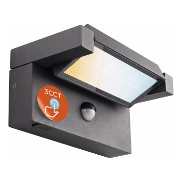 LED outdoor wall light with motion and dusk sensor LED/25W/230V 3000/4000/6500K IP54 black