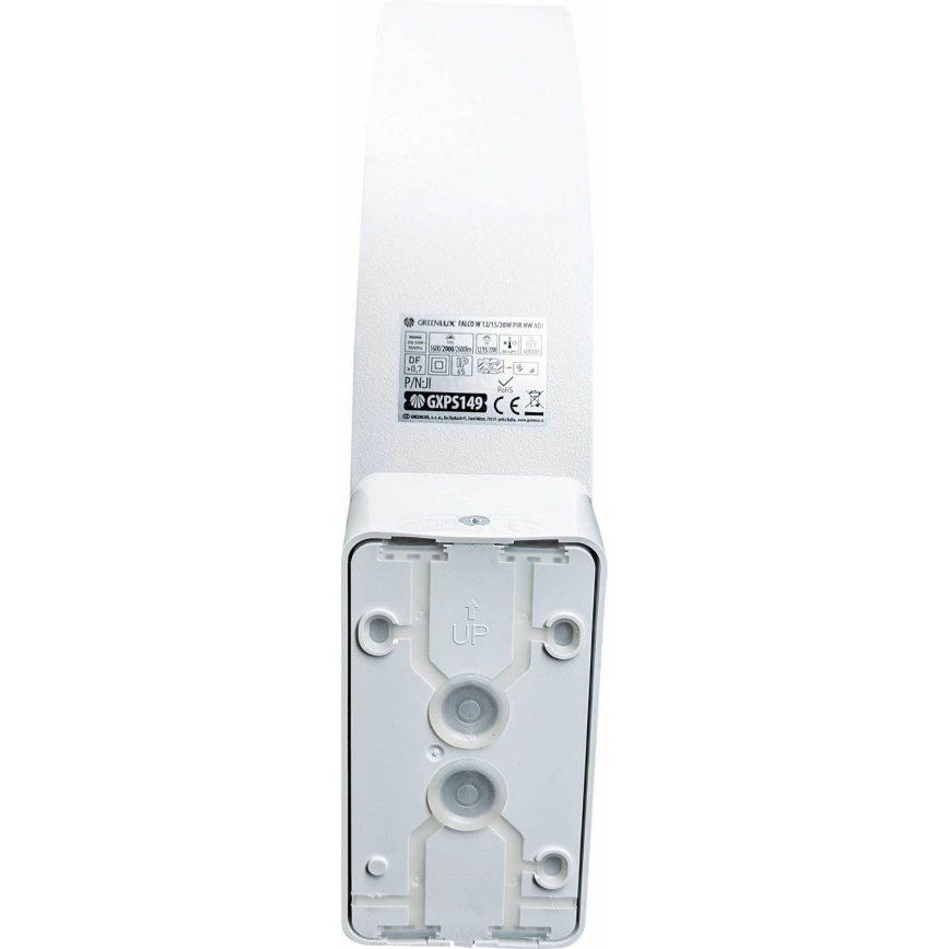 LED Dimmable Outdoor Wall Light with Motion and Twilight Sensor LED/12/15/20W/230V IP65 White