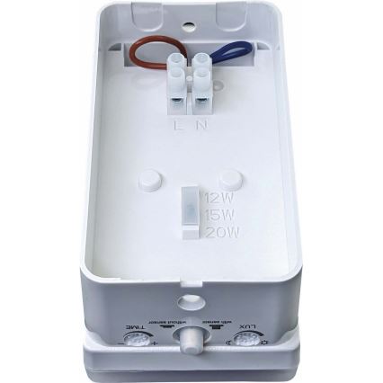 LED Dimmable Outdoor Wall Light with Motion and Twilight Sensor LED/12/15/20W/230V IP65 White