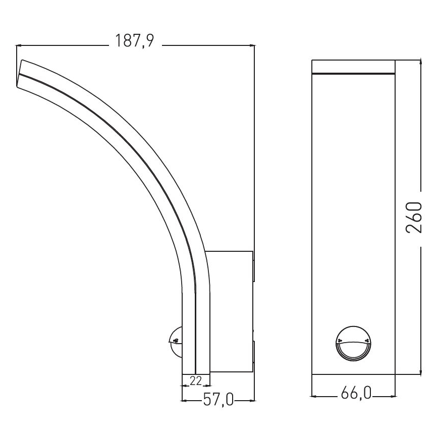 LED Dimmable Outdoor Wall Light with Motion and Twilight Sensor LED/12/15/20W/230V IP65 black