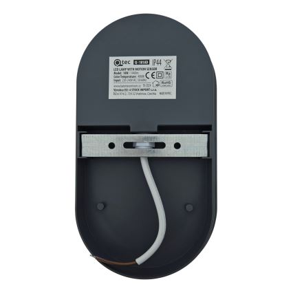 LED Outdoor Wall Light with Motion Sensor, 18W LED, 230V, IP44, Anthracite