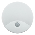 LED Outdoor Wall Light with Motion Sensor, 18W LED/230V, IP44, White