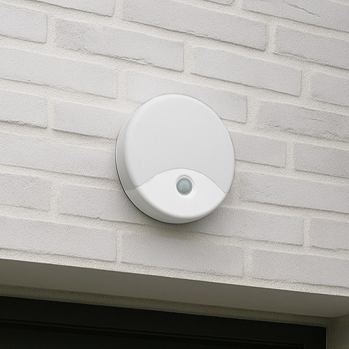 LED Outdoor Wall Light with Motion Sensor, 18W LED/230V, IP44, White
