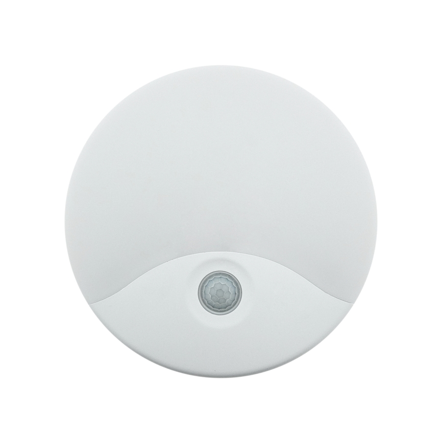 LED Outdoor Wall Light with Motion Sensor, 18W LED/230V, IP44, White