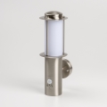 LED Outdoor Wall Light with Motion Sensor 1xE27/4.9W/230V IP44 Matte Chrome