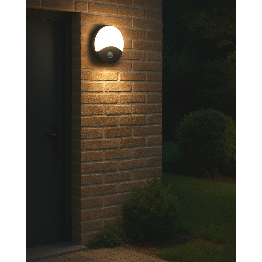 LED Outdoor Wall Light with Motion Sensor LED/18W/230V IP44 Anthracite