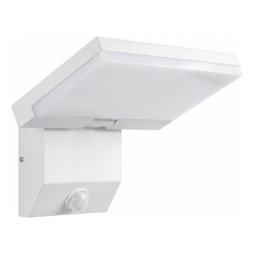 LED outdoor wall light with motion sensor, LED/18W/230V, IP44, white