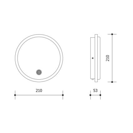 LED Outdoor Wall Light with Motion and Dusk Sensor LED/15W/230V IP65 White