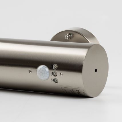 LED Outdoor Wall Light with Motion Sensor 1xGU10/5W/230V IP44 Matte Chrome