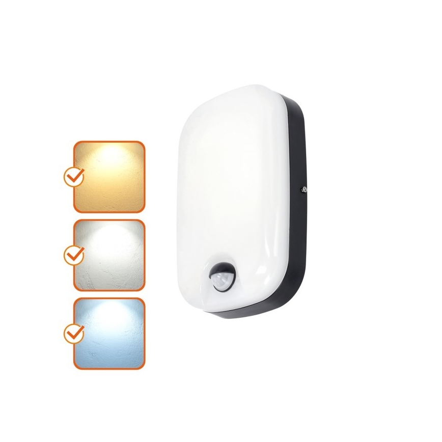 LED Outdoor wall light with motion and dusk sensor BAVANO LED/15W/230V 3000/4000/5700K IP54