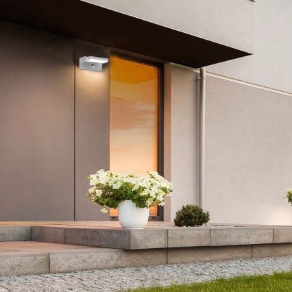 LED Outdoor Wall Light with Sensor LED/17W/230V 4000K IP65 White