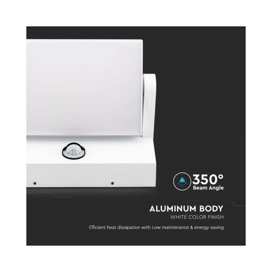 LED Outdoor Wall Light with Sensor LED/17W/230V 4000K IP65 White