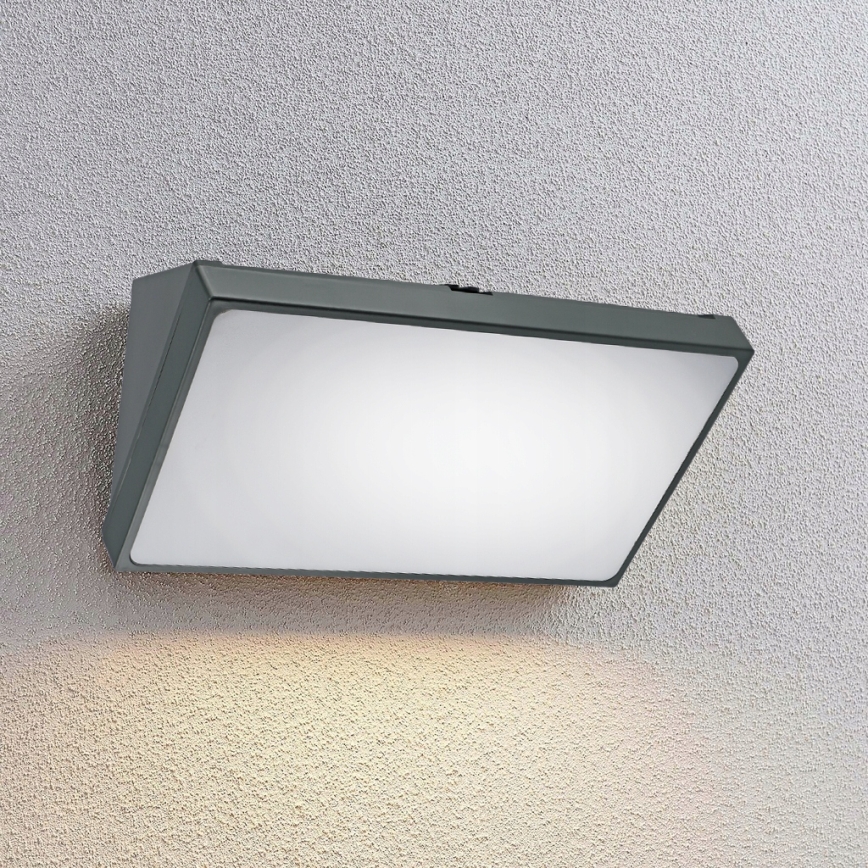 LED outdoor wall light with motion sensor LED/20W/230V IP65 gray