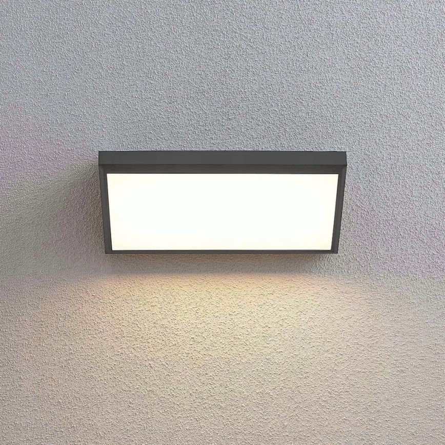 LED outdoor wall light with motion sensor LED/20W/230V IP65 gray
