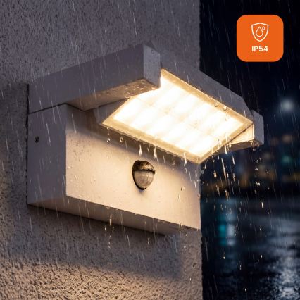 LED outdoor wall light with motion and dusk sensor LED/25W/230V 3000/4000/6500K IP54 white