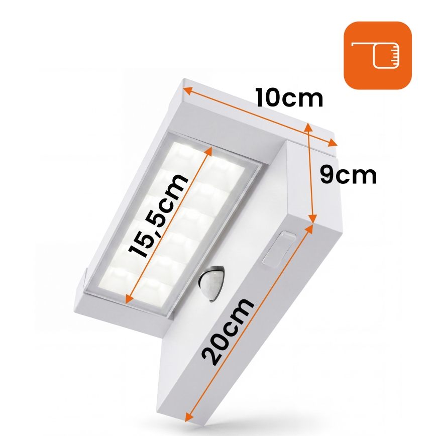 LED outdoor wall light with motion and dusk sensor LED/25W/230V 3000/4000/6500K IP54 white