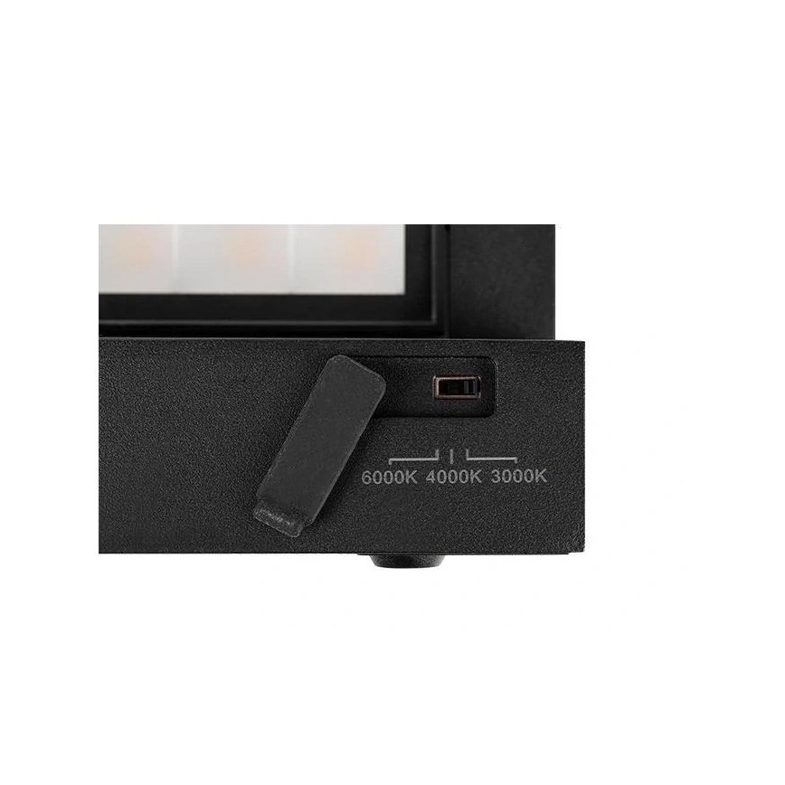 LED Outdoor Wall Light with Motion & Dusk Sensor, 36W, 230V, Selectable 3000/4000/6500K, IP54, Black