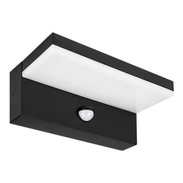 LED Outdoor Wall Light with Sensor LED/9W/230V 4000K IP44 Black