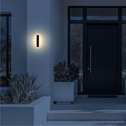 LED Outdoor Wall Light WOW LED/10W/230V 3000/4000/6500K 30 cm IP54 Black