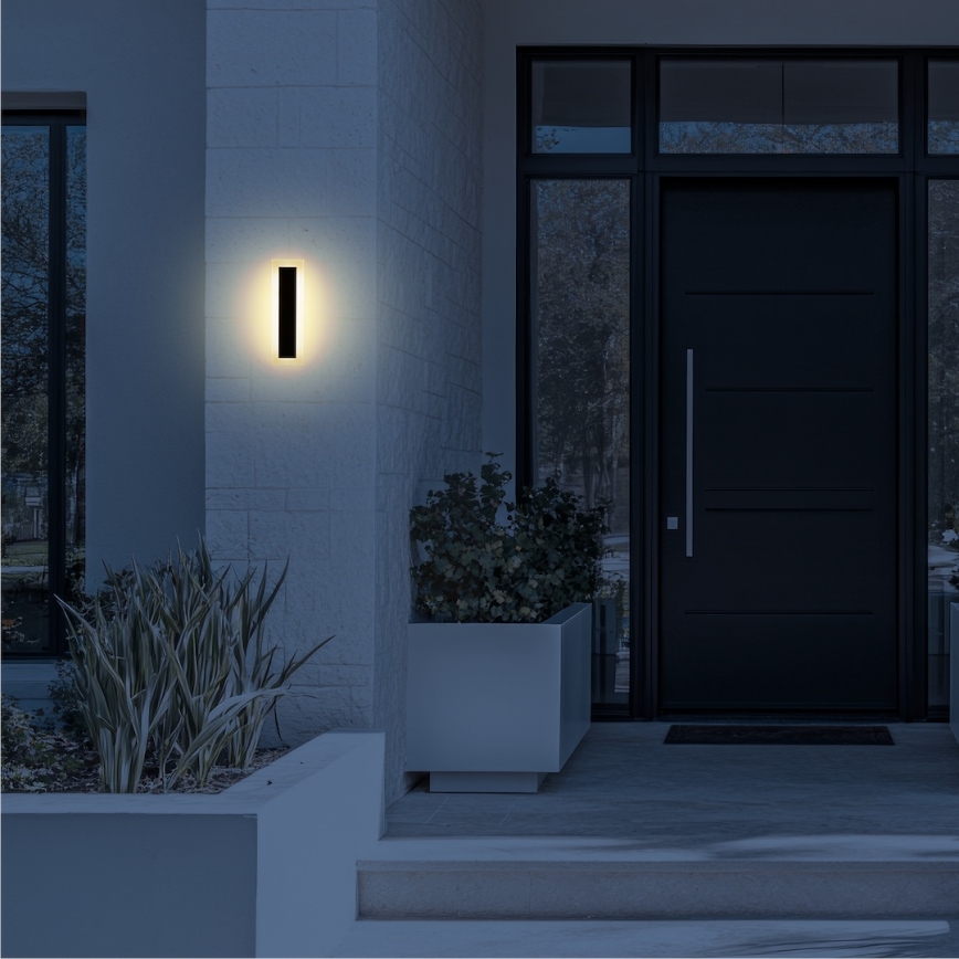 LED Outdoor Wall Light WOW LED/10W/230V 3000/4000/6500K 30 cm IP54 Black