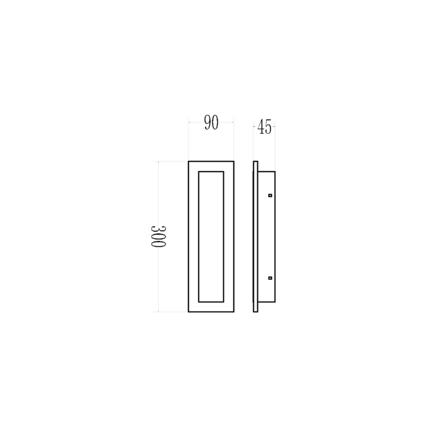 LED Outdoor Wall Light WOW LED/10W/230V 3000/4000/6500K 30 cm IP54 Black