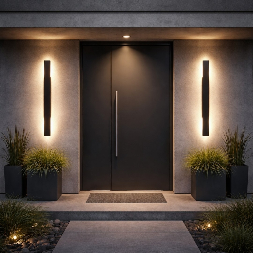 LED Outdoor Wall Light WOW LED/11W/230V 3000/4000/6000K 60 cm IP54 Black
