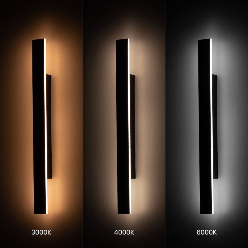 LED Outdoor Wall Light WOW LED/11W/230V 3000/4000/6000K 60 cm IP54 Black