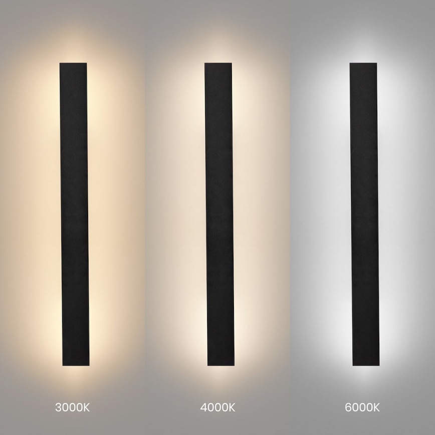 LED Outdoor Wall Light WOW LED/11W/230V 3000/4000/6000K 60 cm IP54 Black