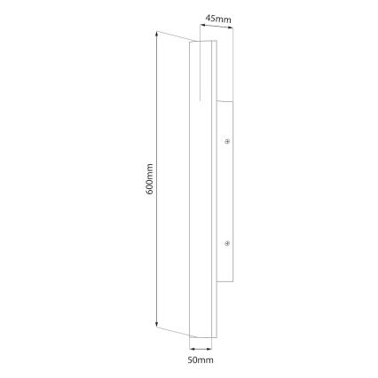 LED Outdoor Wall Light WOW LED/11W/230V 3000/4000/6000K 60 cm IP54 Black
