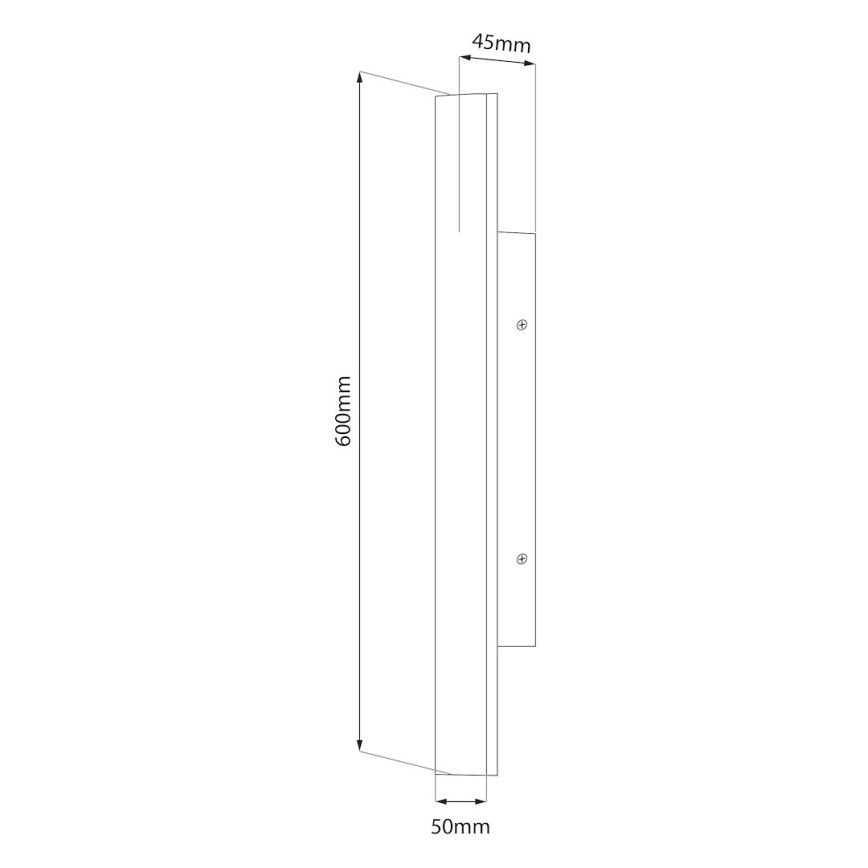 LED Outdoor Wall Light WOW LED/11W/230V 3000/4000/6000K 60 cm IP54 Black