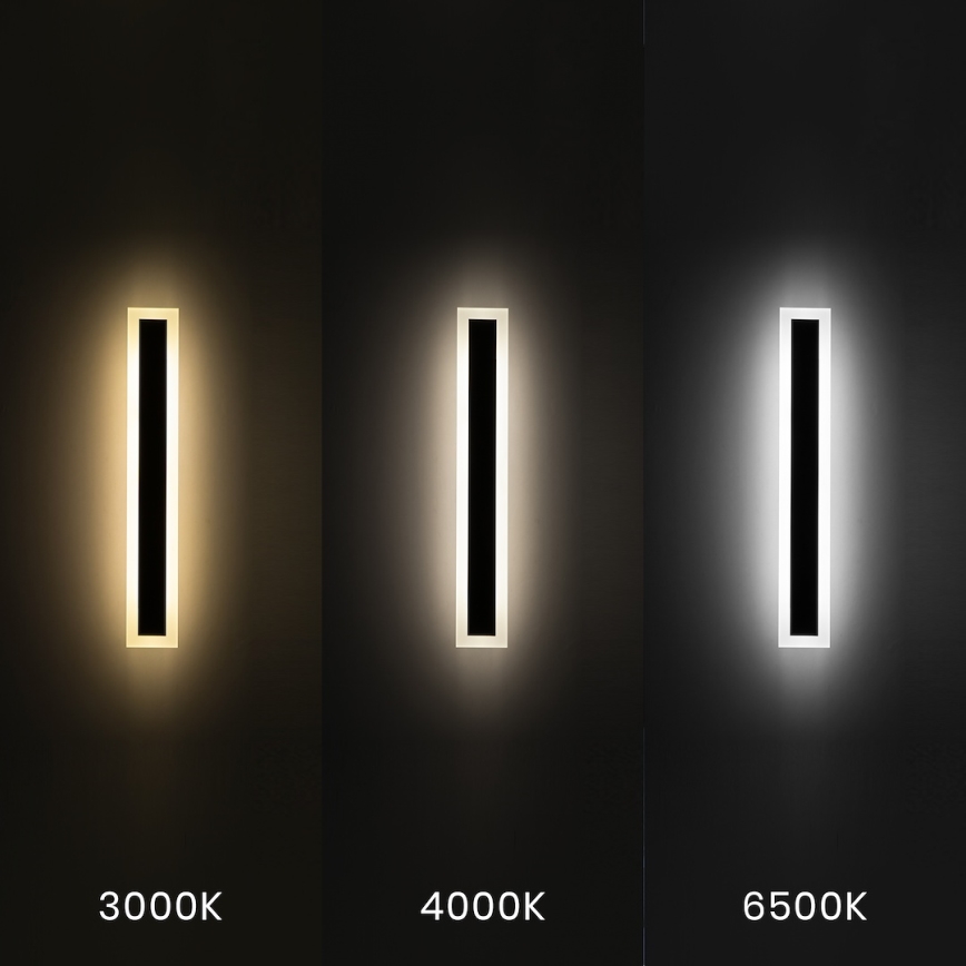 LED Outdoor Wall Light WOW LED/20W/230V 3000/4000/6500K 60 cm IP54 black