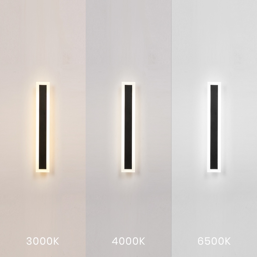 LED Outdoor Wall Light WOW LED/20W/230V 3000/4000/6500K 60 cm IP54 black