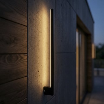 LED Outdoor Wall Light YALTE LED/11W/230V 3000/4000/6500K 81.5 cm IP54 Black