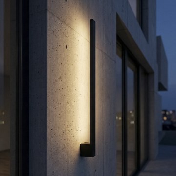 LED Outdoor Wall Light YALTE LED/9W/230V 3000/4000/6500K 61,5 cm IP54 Black