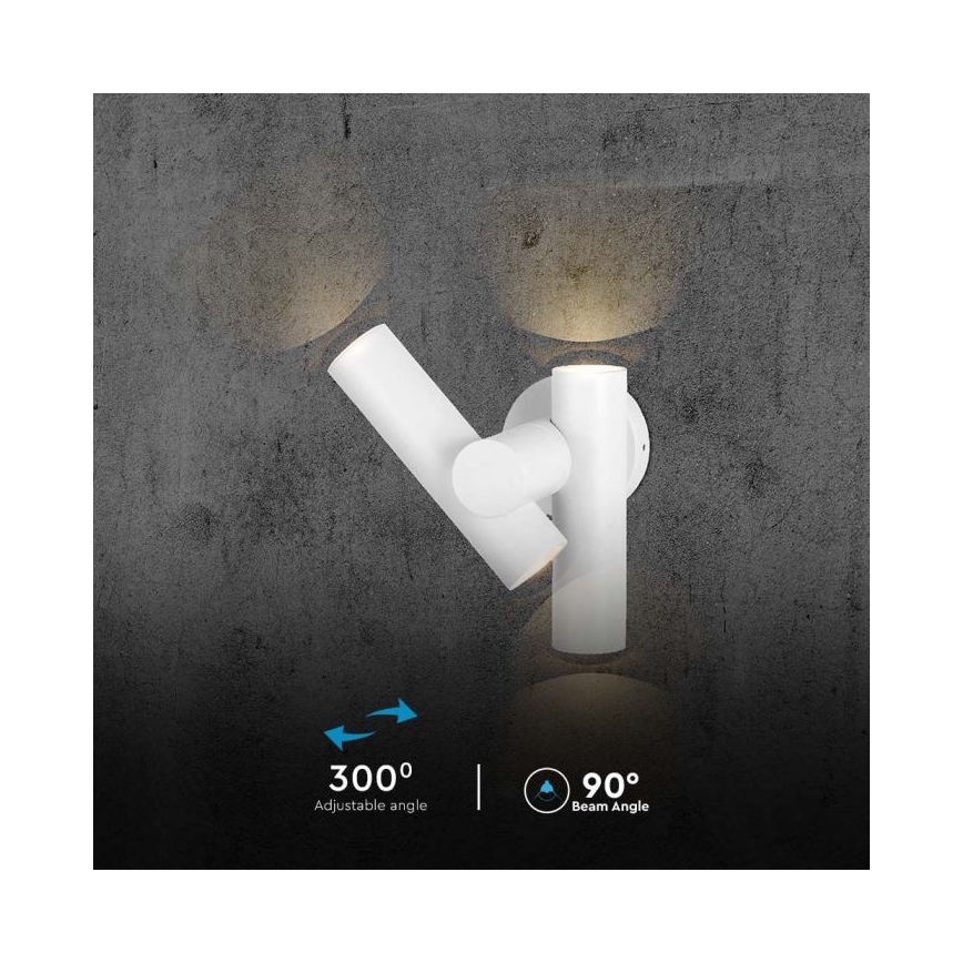 LED Outdoor wall flexible spotlight 2xLED/3W/230V 3000K IP44 white
