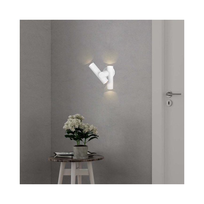 LED Outdoor wall flexible spotlight 2xLED/3W/230V 4000K IP44 white