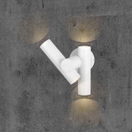 LED Outdoor wall flexible spotlight 2xLED/3W/230V 4000K IP44 white