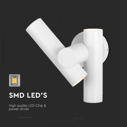 LED Outdoor wall flexible spotlight 2xLED/3W/230V 4000K IP44 white