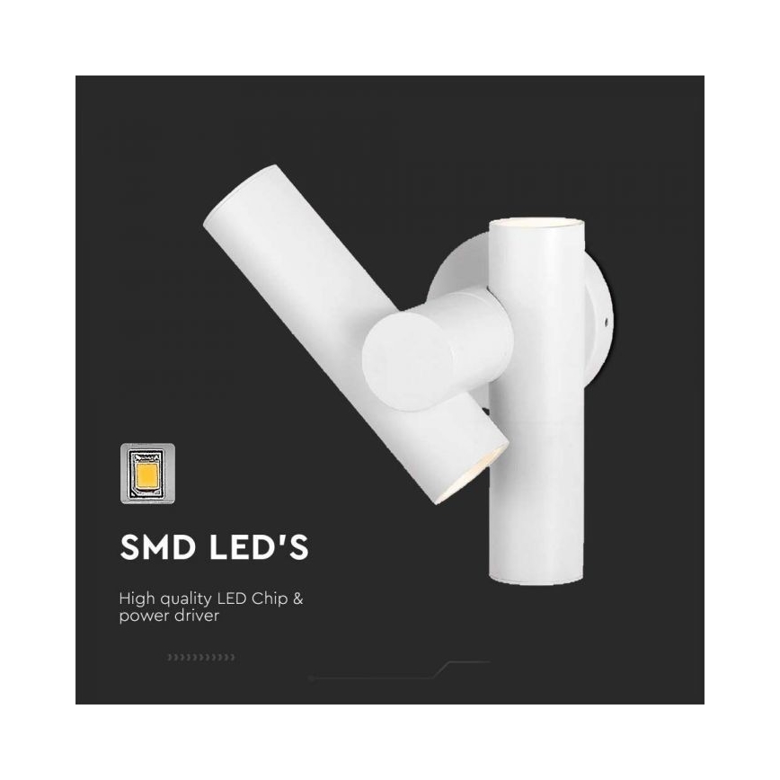 LED Outdoor wall flexible spotlight 2xLED/3W/230V 4000K IP44 white
