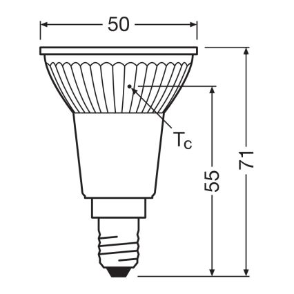 LED PAR16 Reflector Bulb E14, 4.5W, 230V, 2700K, 36° - Ledvance
