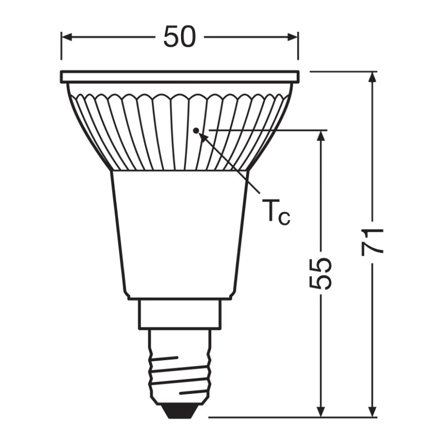 LED PAR16 Reflector Bulb E14, 4.5W, 230V, 2700K, 36° - Ledvance