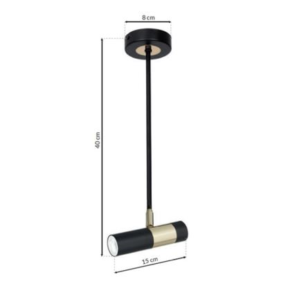 LED Pendant chandelier DALLAS 1xGU10/3W/230V