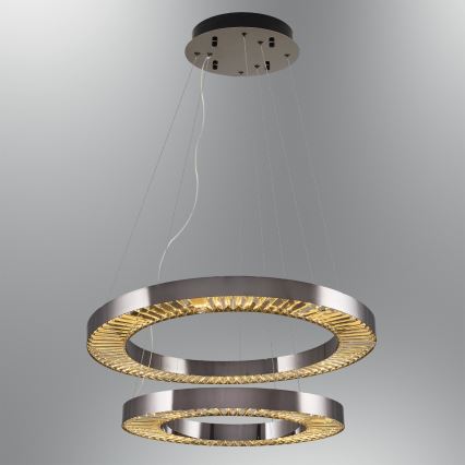 LED Pendant Lamp JESI LED/140W/230V 3000K diameter 100 cm silver