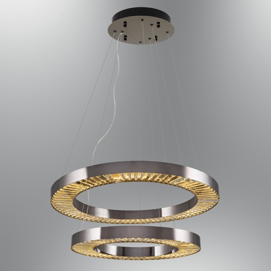 LED Pendant Lamp JESI LED/140W/230V 3000K diameter 100 cm silver