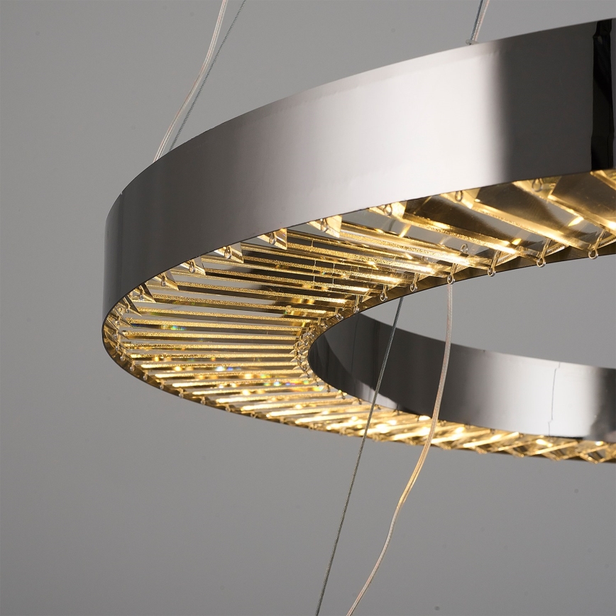 LED Pendant Lamp JESI LED/140W/230V 3000K diameter 100 cm silver