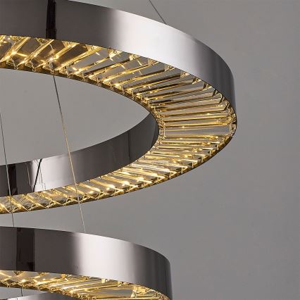 LED Pendant Lamp JESI LED/140W/230V 3000K diameter 100 cm silver